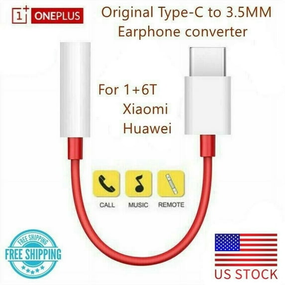 EIMELI USB C to 3.5mm Headphone Adapter, iMangoo USB Type C Car Aux Adapter Audio Cable DAC Stereo Connector Earphone Jack Speaker Converter for OnePlus 7T 7 Pro 6T Pixel 4 XL Galaxy Note 10+ Red