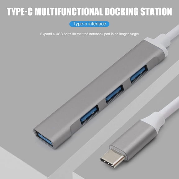 EIMELI USB C Hub 4 Ports USB Type C to USB 3.0 Hub Adapter