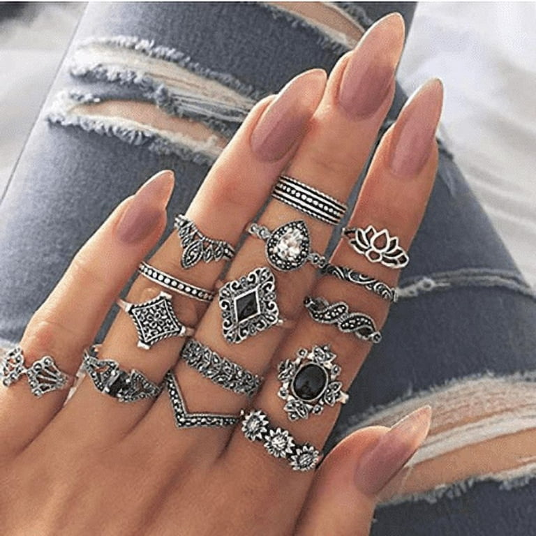 Mid rings hotsell silver