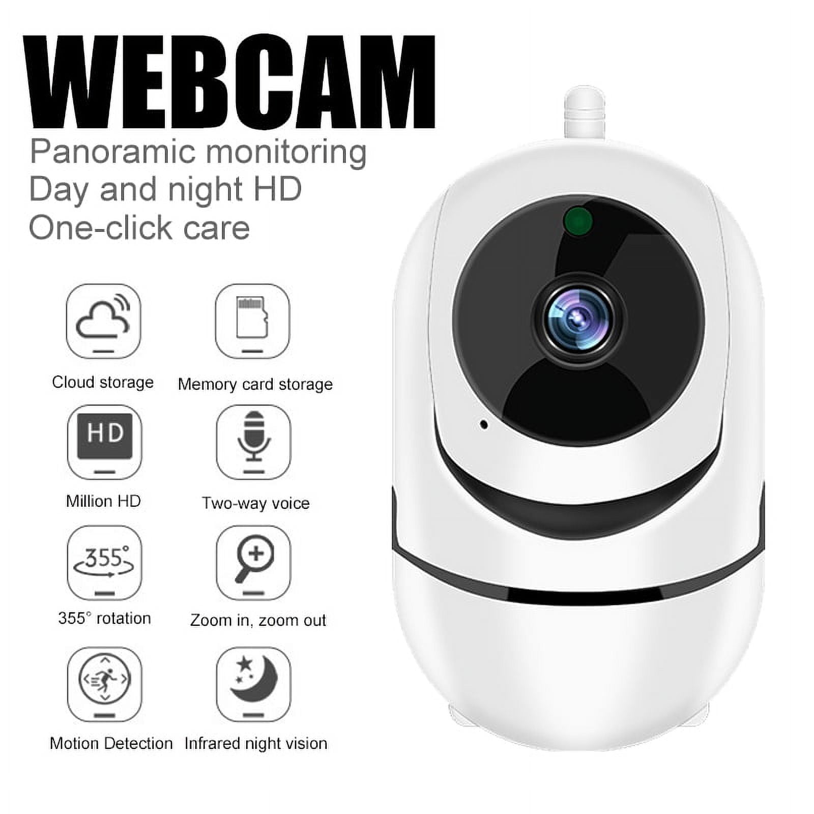 EIMELI Wireless Camera, 1080P HD WiFi Pet Camera Baby Monitor, Pan
