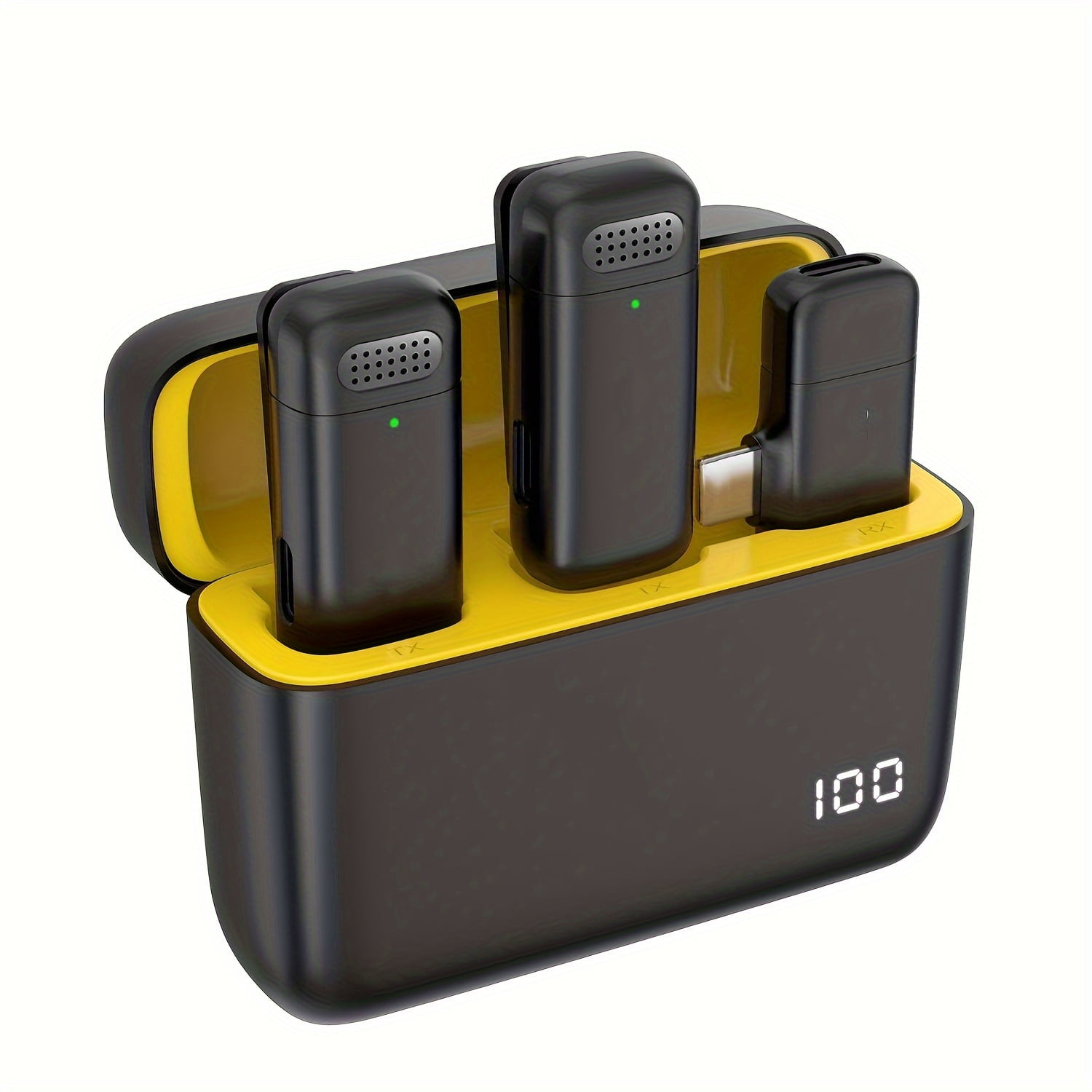 EIMELI Wireless Lavalier Microphone for iPhone iPad Android Phones