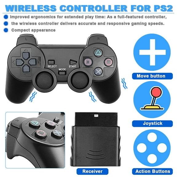 EIMELI Wireless USB Gamepad Joystick Remote Controller Gaming Gamepads for Android Phone for iPhone IOS Phone/PC (Black