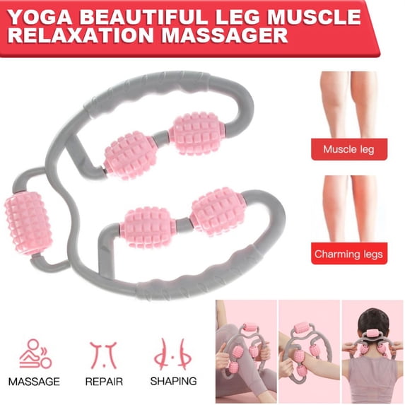 EIMELI Yoga leg muscle relaxation massager, shoulder and neck slimming massage instrument, 360 ° muscle relaxation roller, Yoga Fitness Equipment Neck Arm Leg Body Shaping