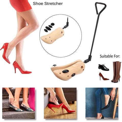 EIMOLIFE 1 PC Adjustable Shoes Stretcher,Boot Width Stretcher,Women Adjustable Boot Stretcher, Shoes Expansion Machine,4-Way Shoe Widener Expander for Wide Feet,Wood,L