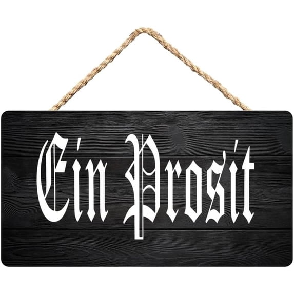 EIN Prosit (Cheers) Wooden Hanging Plaque - Home Bar German Style Decor ...