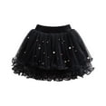 thumbnail image 1 of EINCcm Baby Skirt Baby Girl Skirt Baby Tutu Skirt Cute Party Dance Skirt Net Yarn Crimping Pearl Sequins Tulle Skirt, for Toddler Kids Baby Girls, Black, 4 Years, 1 of 6