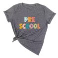 thumbnail image 1 of EINCcm Back to School T-Shirt for Women Cotton Crewneck Short Sleeve TShirts for Women 2024 Summer Oversized Letter Graphic Tee Casual Comfy Tops, 1 of 4