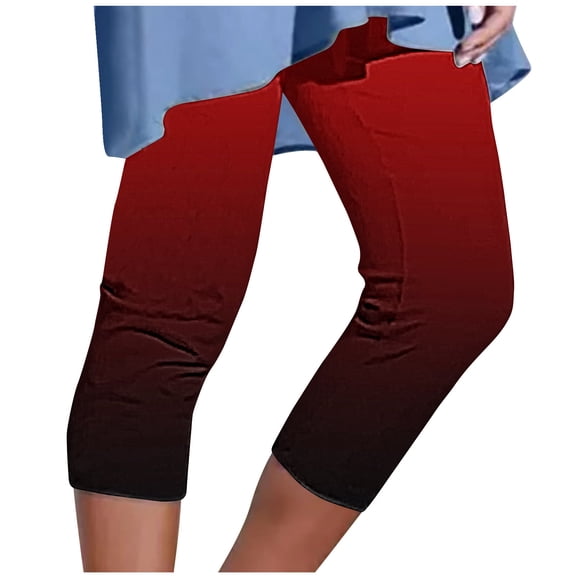 EINCcm Capri Leggings for Women High Waist Tummy Control Leggings Comfortable Stretch Capri Pants Casual Summer