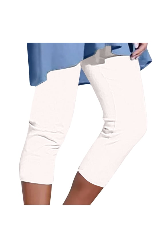 Capri Leggings for Women High Waist Tummy Control Leggings Comfortable Stretch Capri Pants Casual Summer