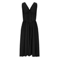 thumbnail image 1 of EINCcm Corset Sundress V-Neck Sexy Corset Midi Dress Wide Straps Elegant Slit Lace Up Dresses for Women, 1 of 6