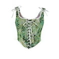 thumbnail image 1 of EINCcm Corset Tops for Women Renaissance Lace Up Floral Overbust Boned Bustier Bodice, 1 of 8
