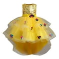 thumbnail image 1 of EINCcm Girls Summer Dress, Summer Short Sleeve Princess Dresses Long Dress Birthday Party Wedding Ball Gown for Kids Baby Girl, Yellow,3-4 Years, 1 of 6