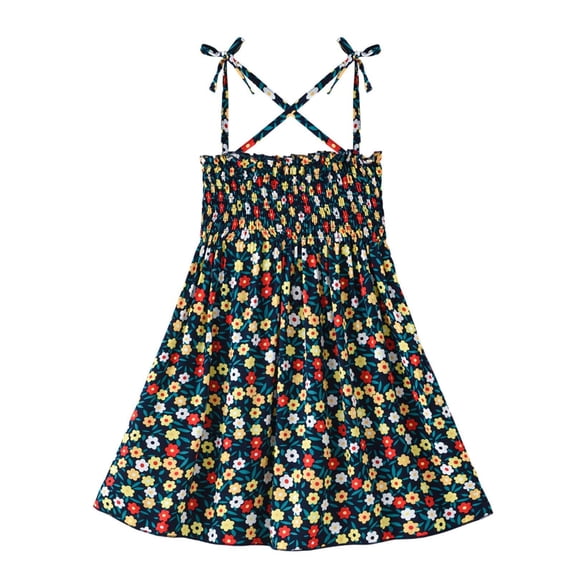 EINCcm Girls Summer Dresses, Summer Sleeveless Sling Princess Dresses Graphic Print Children's Clothing for Toddler Kids Baby Girl, Multicolor,5-6 Years