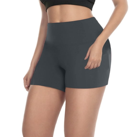 EINCcm High Waist Yoga Shorts for Women's Plus Size Shorts Tummy Control Fitness Athletic Workout Running Pants