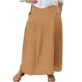 thumbnail image 1 of EINCcm Maxi Skirts for Women High Waist Pleated Maxi Skirt with Pocket Casual Loose Comfortable Long Retro Maxi Skirts, 1 of 5
