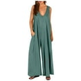 thumbnail image 1 of EINCcm Rompers For Women Oversized Jumpsuits Loose Fit Wide Leg Jumpsuit Sleeveless Spring Summer 2024 Jumpsuits with Pocket, 1 of 6