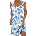 thumbnail image 1 of EINCcm Summer Dresses for Women Sleeveless Casual Sundresses Scoop Neck Loose Beach Cover Ups Trendy Tank Midi Sun Dress, 1 of 5