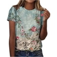 thumbnail image 1 of EINCcm Summer Tops for Women Graphic Tshirts Oversized Tees Casual Floral Crew Neck Short Sleeve Blouse Top, 1 of 4