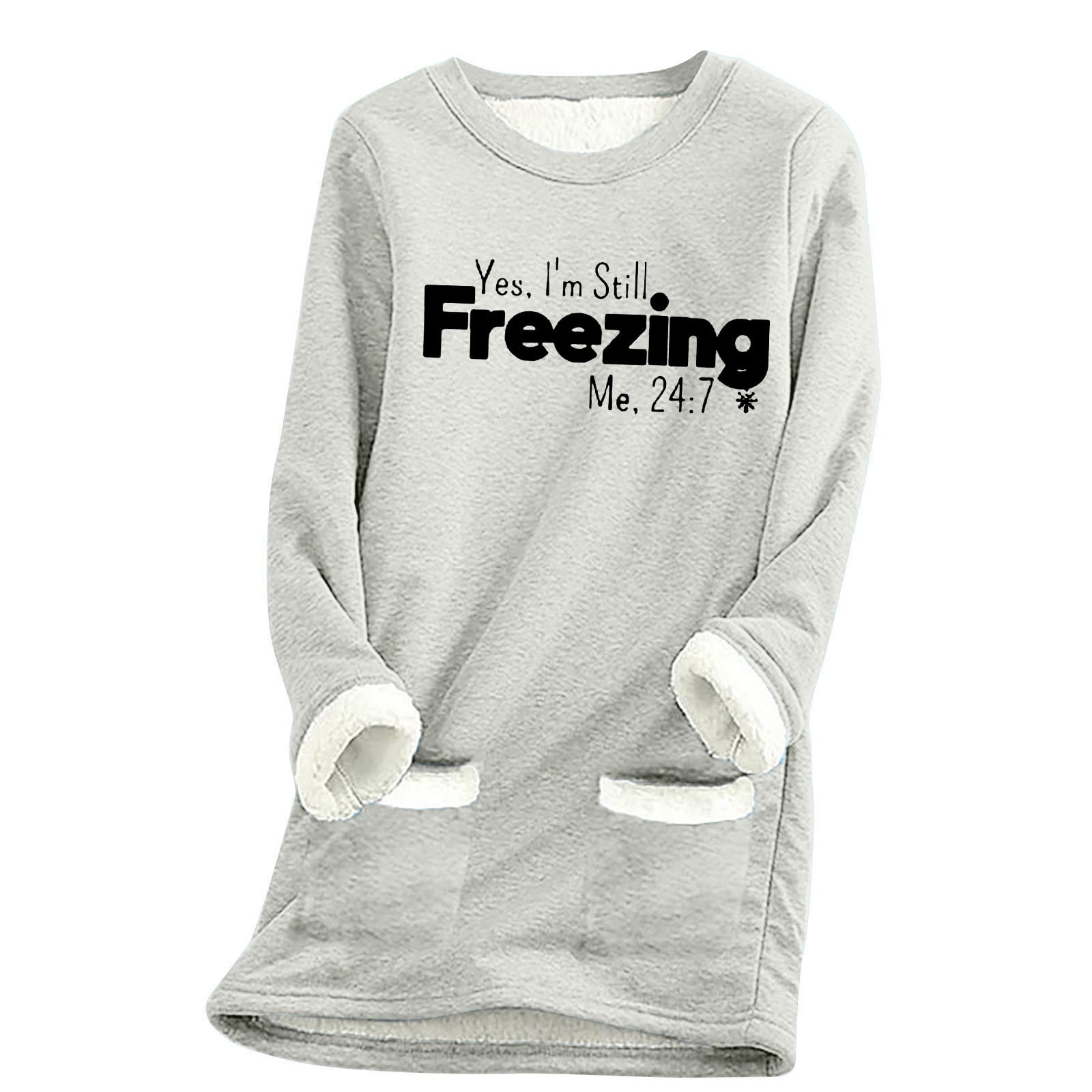 Vanchenl Damen Sweatshirt Mit Sherpa-Futter - Warme Fleece-Loungejacke Für Herbst & Winter