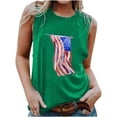 thumbnail image 1 of EINCcm Women American Flag Print Tank Tops USA Stars Stripes Patriotic T Shirt Summer Loose Vest Tees, 1 of 4