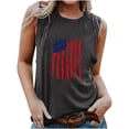 thumbnail image 1 of EINCcm Women American Flag Print Tank Tops USA Stars Stripes Patriotic T Shirt Summer Loose Vest Tees, 1 of 4