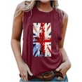 thumbnail image 1 of EINCcm Women American Flag Print Tank Tops USA Stars Stripes Patriotic T Shirt Summer Loose Vest Tees, 1 of 4