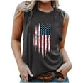 thumbnail image 1 of EINCcm Women American Flag Print Tank Tops USA Stars Stripes Patriotic T Shirt Summer Loose Vest Tees, 1 of 4