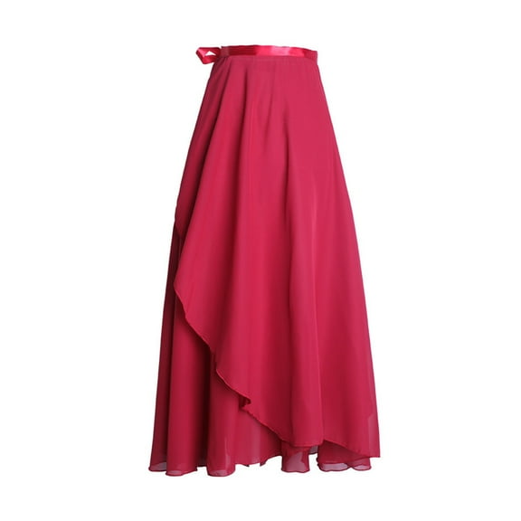 EINCcm Women Ballet Wrap Skirt Long Sheer Dance Skirts Chiffon Skirt with Adjustable Belt Suitable for a Variety of Dances