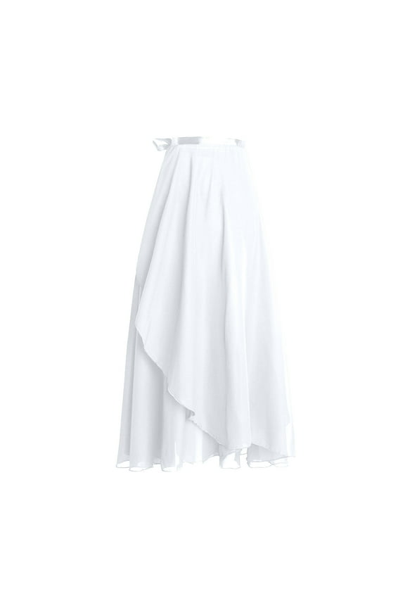Women Ballet Wrap Skirt Long Sheer Dance Skirts Chiffon Skirt with Adjustable Belt Suitable for a Variety of Dances
