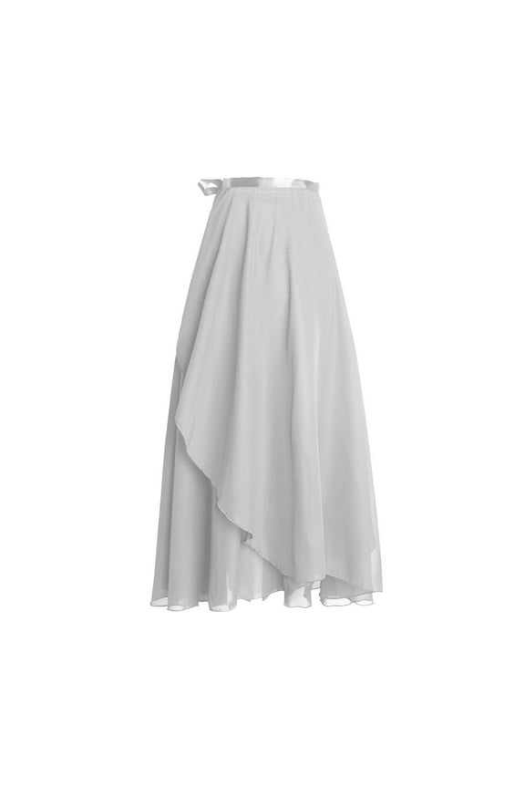 Women Ballet Wrap Skirt Long Sheer Dance Skirts Chiffon Skirt with Adjustable Belt Suitable for a Variety of Dances