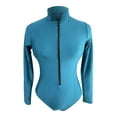 thumbnail image 1 of EINCcm Women Long Sleeve Rash Guard One Piece Swimsuit Zipper Surfing Bathing Suit UPF 50 Long Sleeve Bath Wear, 1 of 8