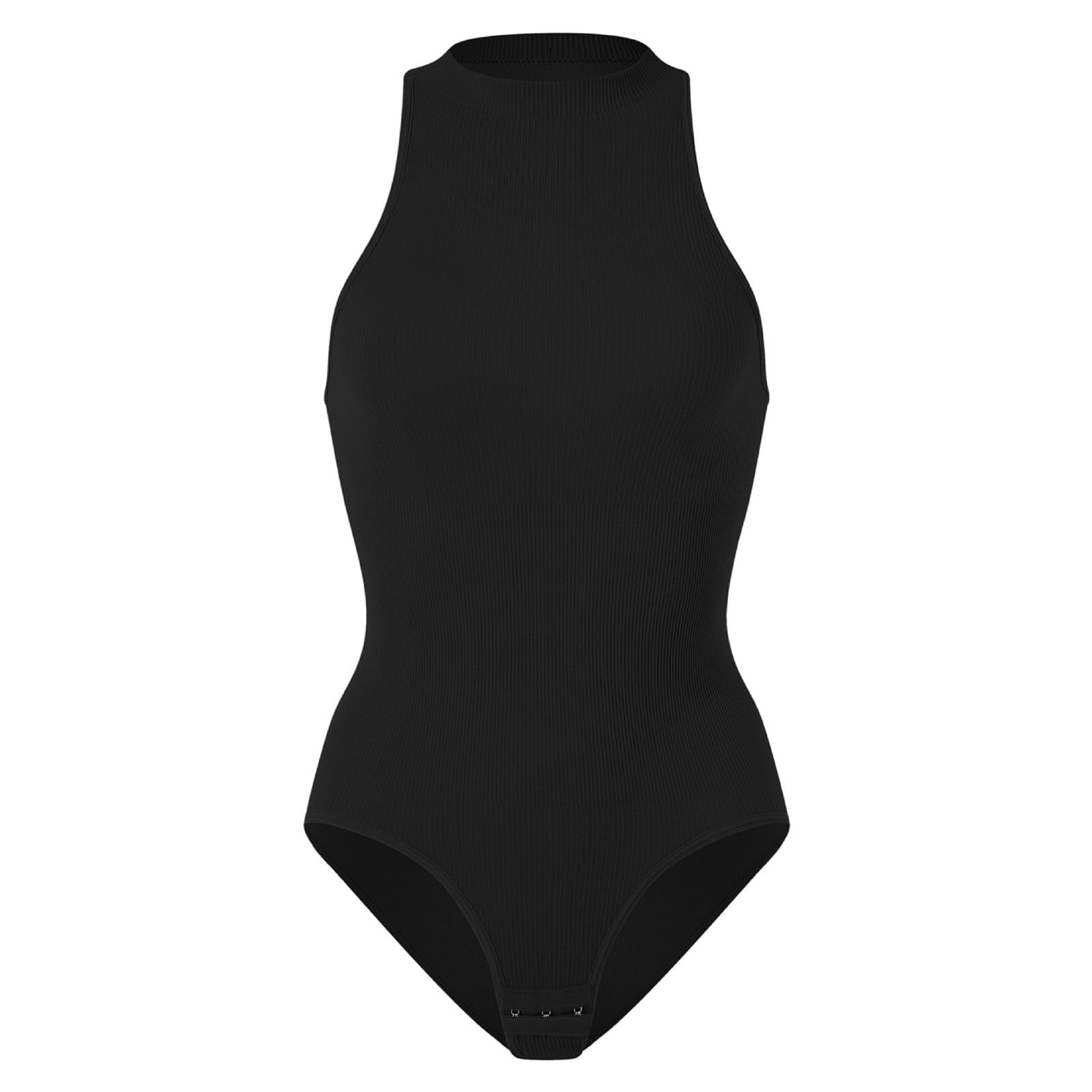 EINCcm Women Sexy Summer 2024 Seamless Bodysuit Ribbed Halter Sleeveless Tank Tops Tummy Control