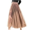 thumbnail image 1 of EINCcm Women Tutu Tulle Skirt Elastic High Waist Layered Skirt Floral Polka Mesh A-Line Midi Skirt, 1 of 7
