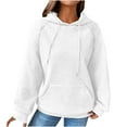 thumbnail image 1 of EINCcm Women Waffle Knit Cute Hoodies Drawstring Pullover Sweatshirts Fashion Casual Sweaters Comfy Spring Fall Clothes Outfits, 1 of 6