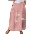 thumbnail image 1 of EINCcm Women's Elastic High Waist Long Skirts Plus Size Casual Loose Skirts with Pockets Pleated A-Line Maxi Swing Skirt, 1 of 5