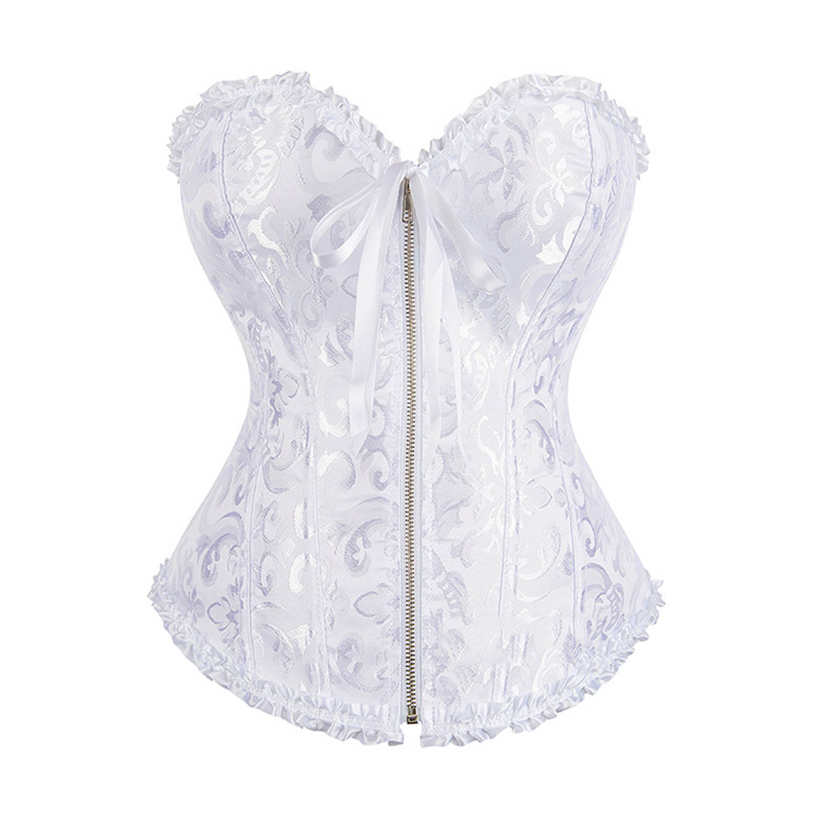 Corset Bustier Femme Vintage à Lacets - Push-Up Overbust - Taille XS à XL - Modèle C804