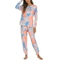 thumbnail image 1 of EINCcm Women's Pajama Set 2024 Lounge Sets Long Sleeve Sleepwear Soft 2 Piece Pjs Tie Dye Print Loungewear, 1 of 4