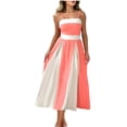 thumbnail image 1 of EINCcm Women's Spaghetti Strap Maxi Dress 2025 Summer Sleeveless Color Block A Line Flowy Party Long Dresses, 1 of 1