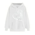 thumbnail image 1 of EINCcm Women's Sweatshirts Hoodies Casual Women's Graphic Printed Hooded Sweatshirt Loose Long Sleeve Drawstring Hoodie Women, 1 of 5