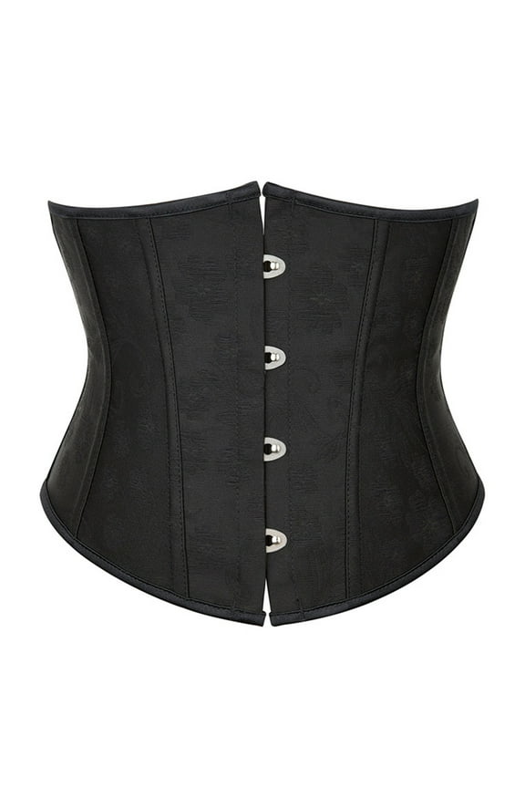 Womens Gothic Corset Black Breast Support Fishbone Bustier Tops Slim Fit Party Corsets Crop Top