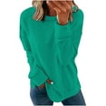 thumbnail image 1 of EINCcm Womens Long Sleeve Blouse Fashion Tunic Tops Casual Round Neck TShirts Dressy Blouses Top, 1 of 6