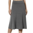thumbnail image 1 of EINCcm Womens Midi Skirts Summer Skirt Plus Size Casual Skirts A Line Long Skirt Comfy Stretch Skirt Below Knee Skirts, 1 of 5