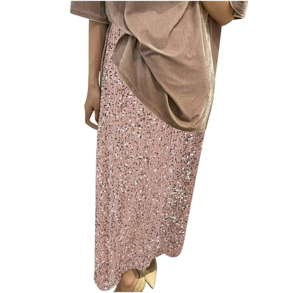 EINCcm Womens Sequin Skirt Glitter Long A Line Tulle Skirts Layered Mesh Maxi Skirt Sparkly Party Skirt Cocktail Skirt
