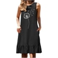 thumbnail image 1 of EINCcm Womens Summer Dresses Casual Floral Dresses Loose Fit Midi Dresses Sleeveless Trendy Summer Beach Clothes with Pocket, 1 of 6