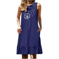 thumbnail image 1 of EINCcm Womens Summer Dresses Casual Floral Dresses Loose Fit Midi Dresses Sleeveless Trendy Summer Beach Clothes with Pocket, 1 of 6