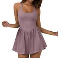 thumbnail image 1 of EINCcm Womens Tennis Dress Romper Build in Shorts Sleeveless Mini Dress Built in Bra Casual Rompers Workout Sets Cute Sundresses, 1 of 8