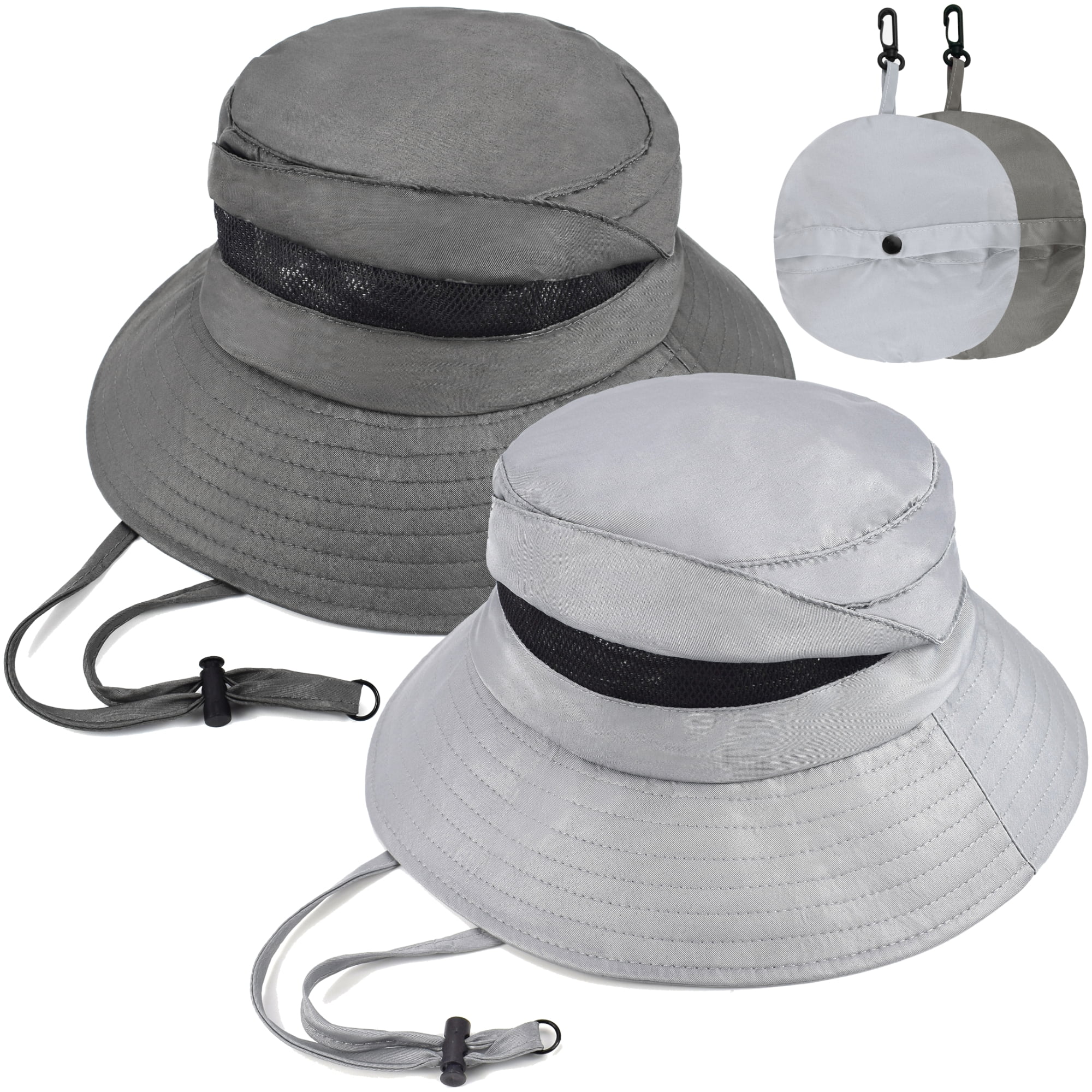 EINSEKY Rain Hats for Women Men, Waterproof Bucket Hat with Strings