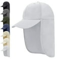 thumbnail image 1 of EINSKEY Baseball Cap with Neck Flap for Men, Waterproof Packable Sun Hat with Neck Cover (Light Grey), 1 of 7