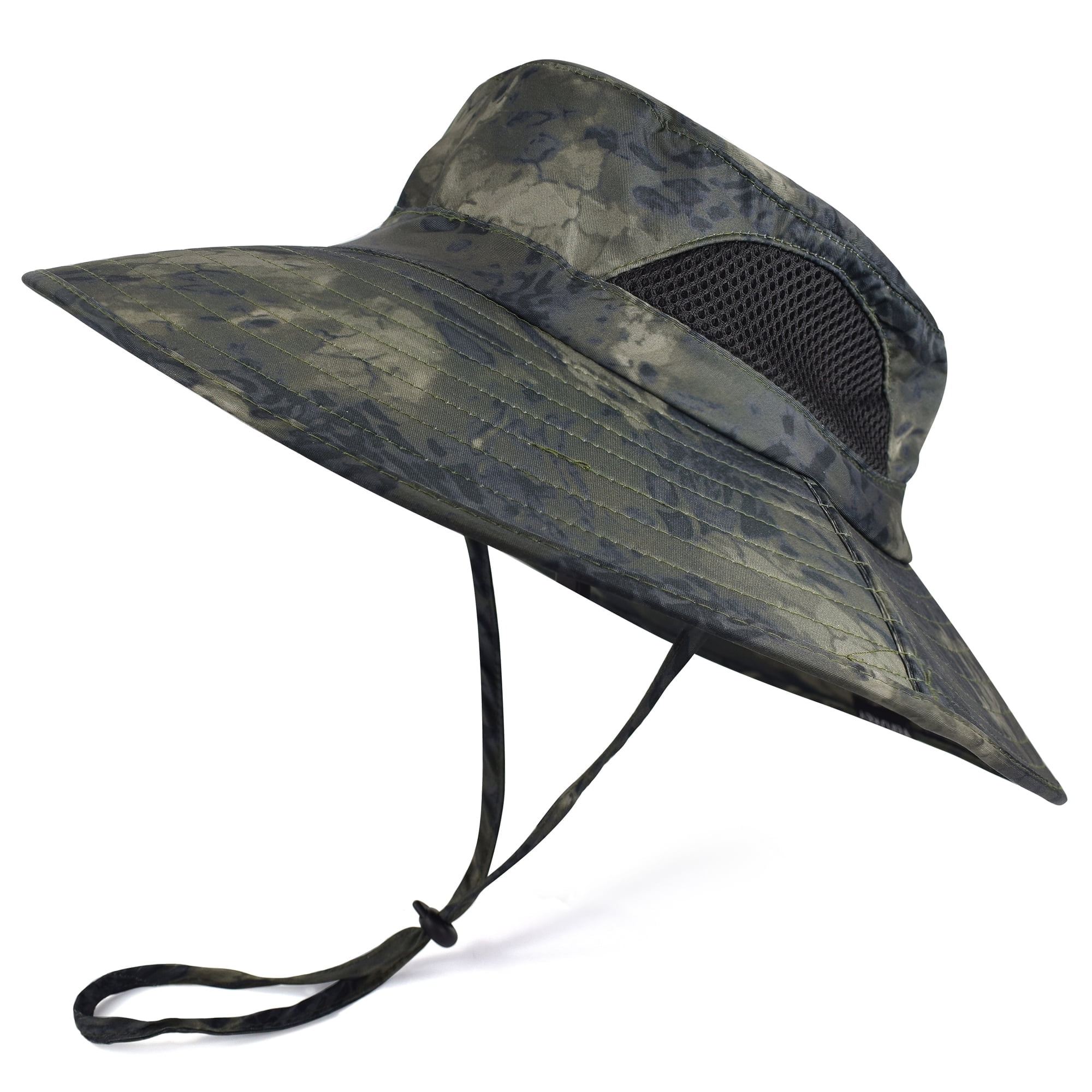 EINSKEY Camo Boonie Hat with Adjustable Chin Strap, Wide
