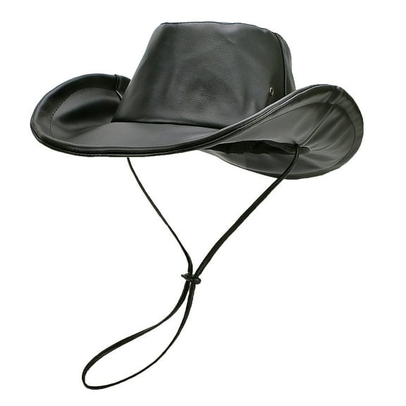 EINSKEY Packable Cowboy Hat for Women Men, Shapeable Brim UPF50  Sun Protection, Fedora Panama Western Style Leather Cowgirl Hat